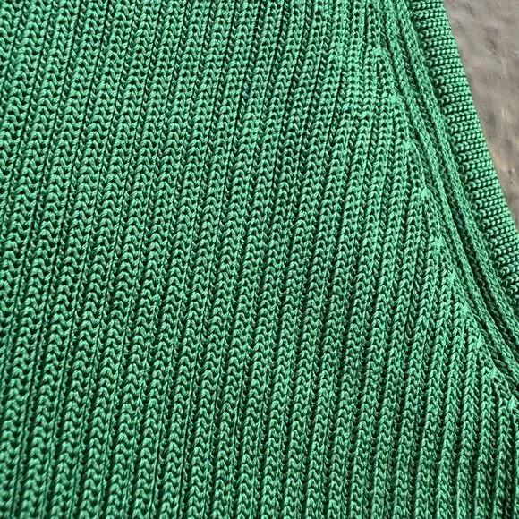 WHBM White House black market braided halter top green knit size S - Picture 4 of 13